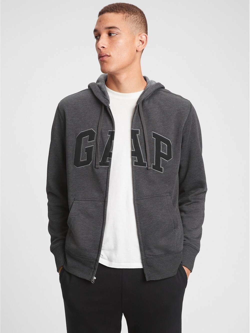 Gap Relaxed Hoodies & Sweatshirts Logo Zip Hoodie